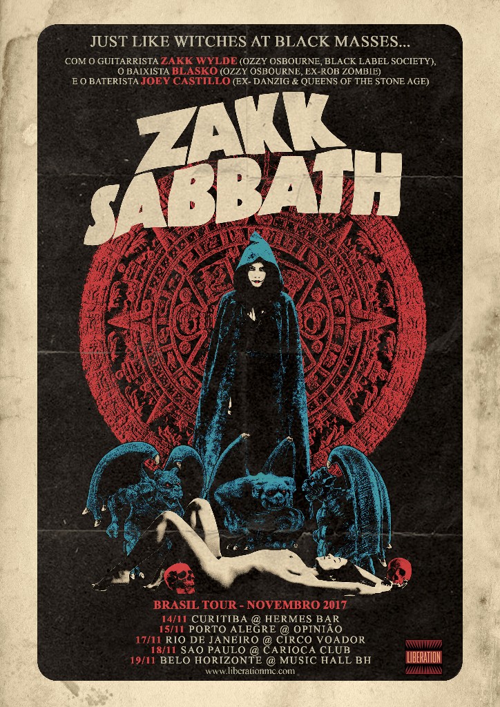 Zakk Wylde confirma shows no Brasil com tributo ao Sabbath