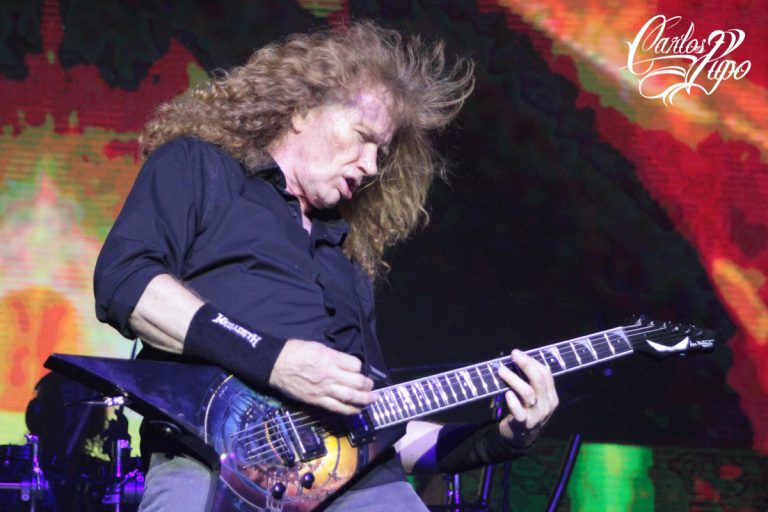 O vocalista e guitarrista Dave Mustaine, do Megadeth, se apresenta em são Paulo, em 2017