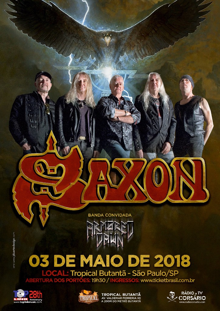 O Saxon está de volta ao Brasil com repertório da nova turnê mundial
