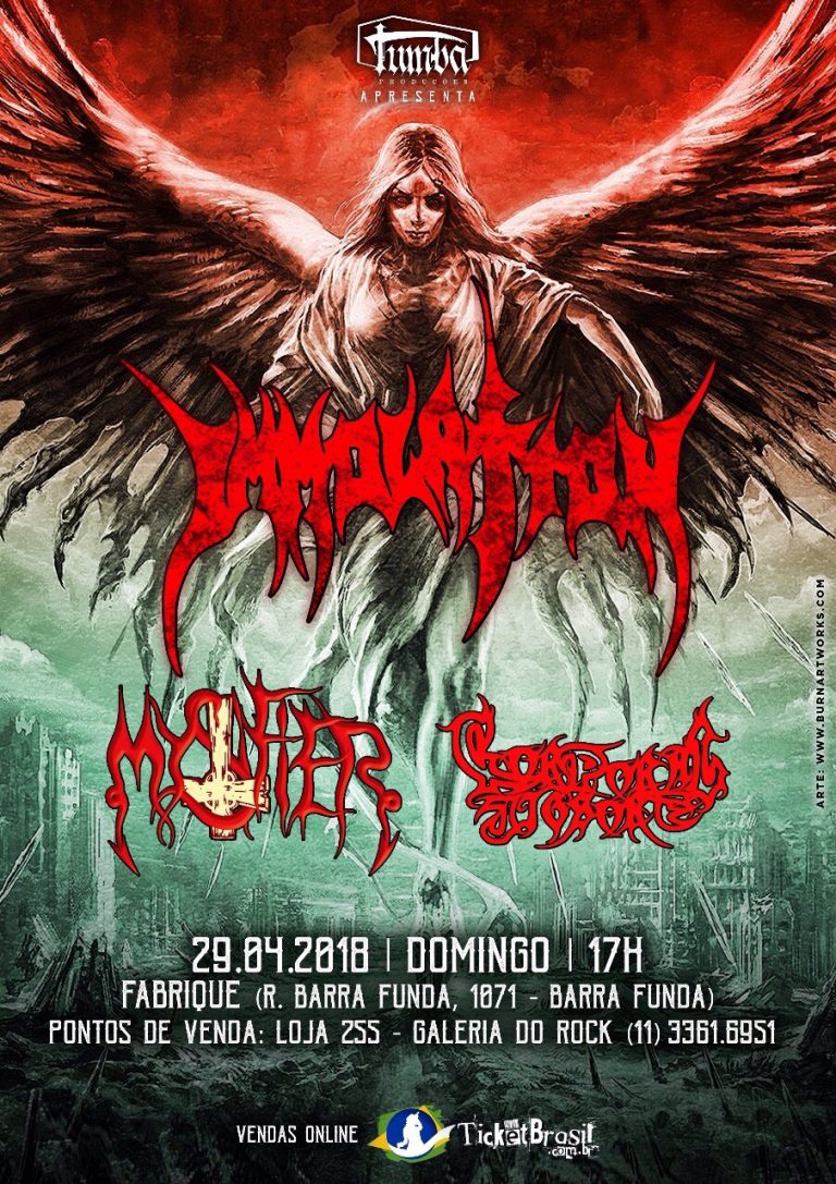 A turnê do Immolation pela América do Sul marca a volta da Tumba Productions, uma das mais tradicionais produtoras de metal extremo do Brasil, que havia encerrado as atividades em 2013.