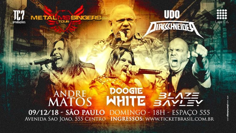 Metal Singers: Udo, Blaze Bayley, André Matos e Doogie White fazem show em dezembro em SP