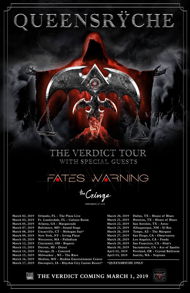 Datas anunciadas para a turnê de primavera nos EUA com o Fates Warning