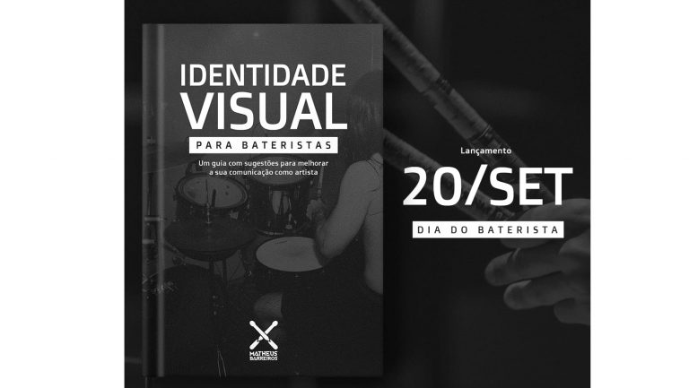 E-book gratuito de comunicação visual para bateristas será lançado em 20 de setembro