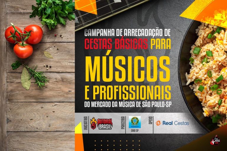 Autoral Brasil Kiss FM inicia campanha de arrecadação de alimentos para músicos e profissionais do setor