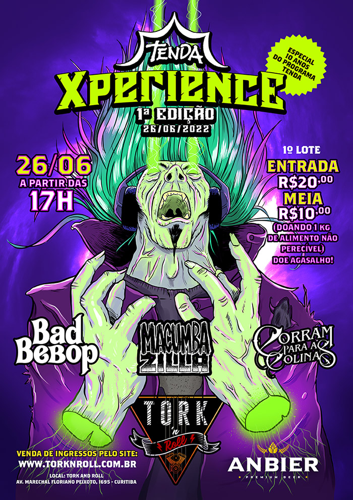 Tenda Xperience acontece no Tork’n Roll e reúne nomes emergentes de Curitiba em evento que celebra uma década de dedicação do Programa Tenda
