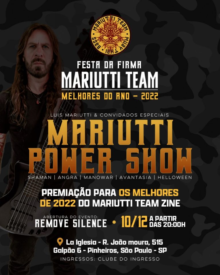 Evento acontece no dia 10 de dezembro, no La Iglesia, em São Paulo, com abertura do Remove Silence e show do baixista tocando um set list Power Metal com bandas como Helloween, Avantasia, Manowar, além de Angra e Shaman