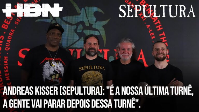 Andreas Kisser (Sepultura): “É a nossa última turnê, a gente vai parar depois dessa turnê”.